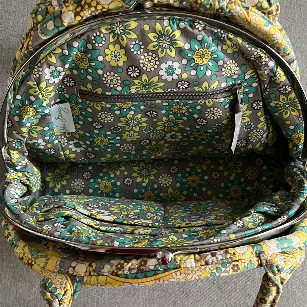 Vera Bradley Lemon Parfait Paisley Kiss lock Bag - Picture 3 of 16